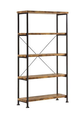 Analiese Industrial Style Narrow 4 Shelf Bookcase by Coaster 801542