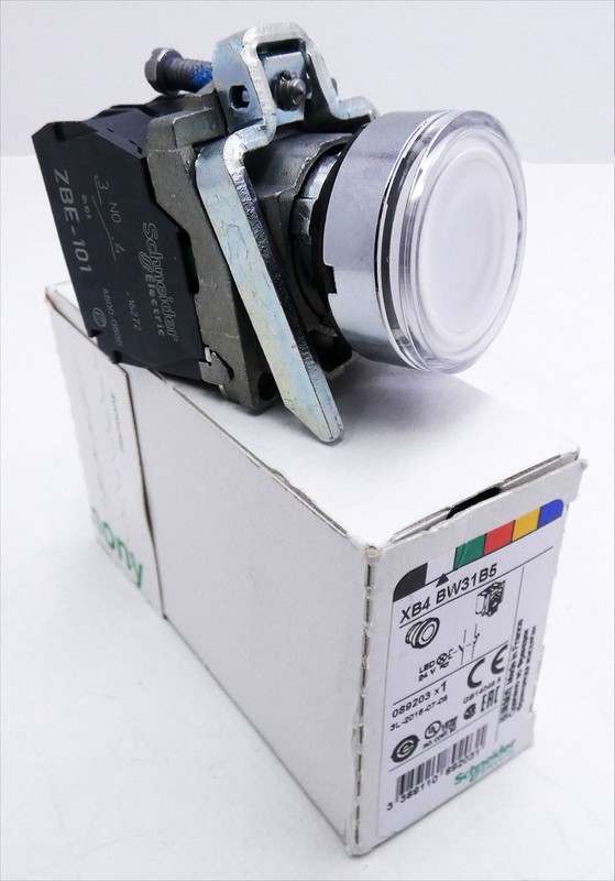 Schneider Electric Xb4 Bw31b5 089203 Drucktaster, Flach, WeiÃ -Unused/Ovp-