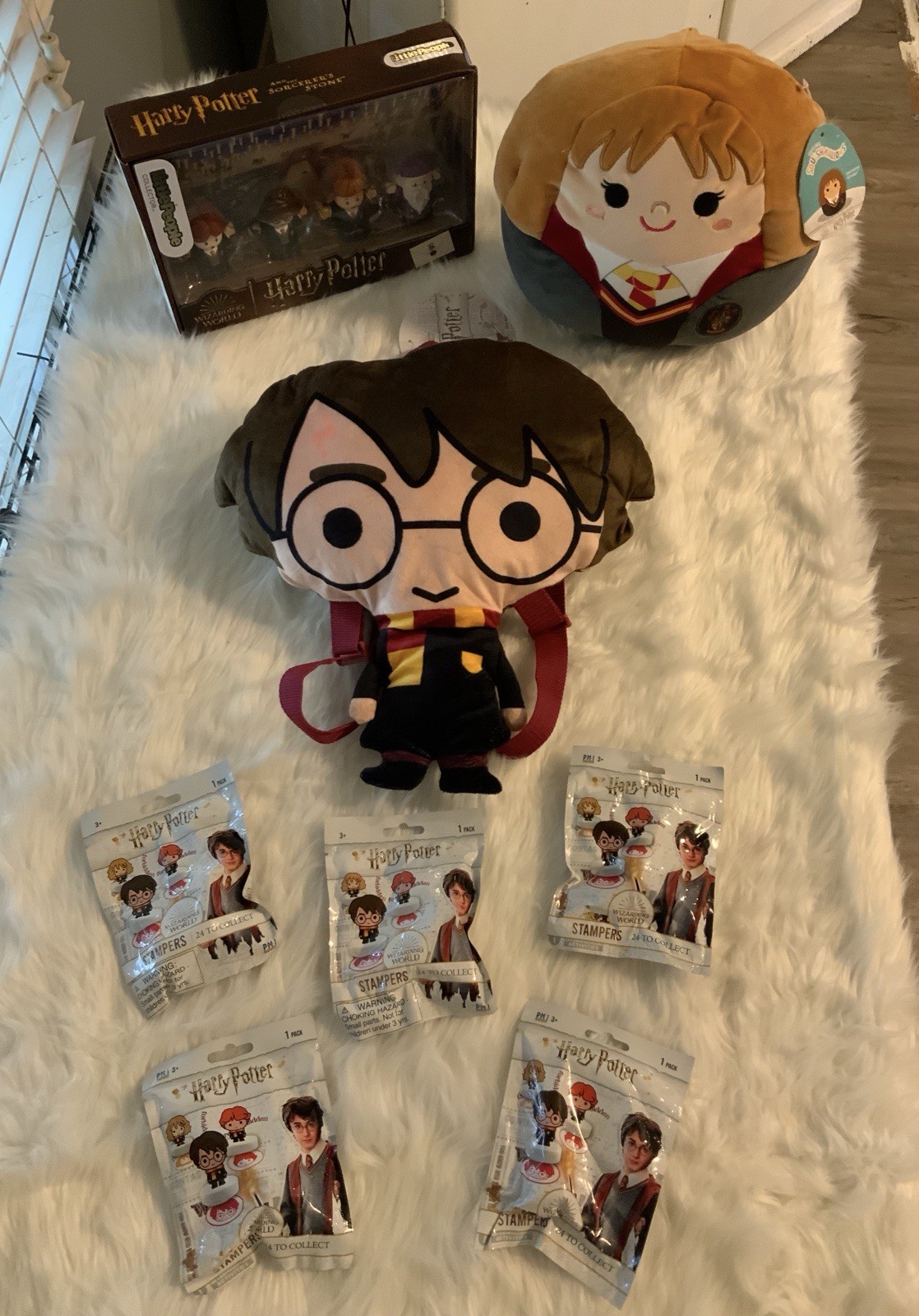 Harry Potter Lot 8 Collection Backpack Little People Squishmallows Mystery NWT