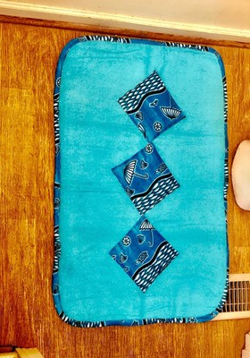 Etoile orange bath mat