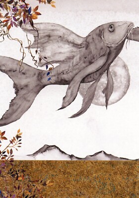 Scales Reflected Moonlight Like Mirrors, Jackie Morris (British) --POSTCARD