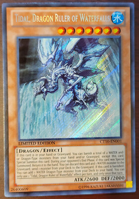 YuGiOh Tidal, Dragon Ruler of Waterfalls CT10-EN001 Secret Rare