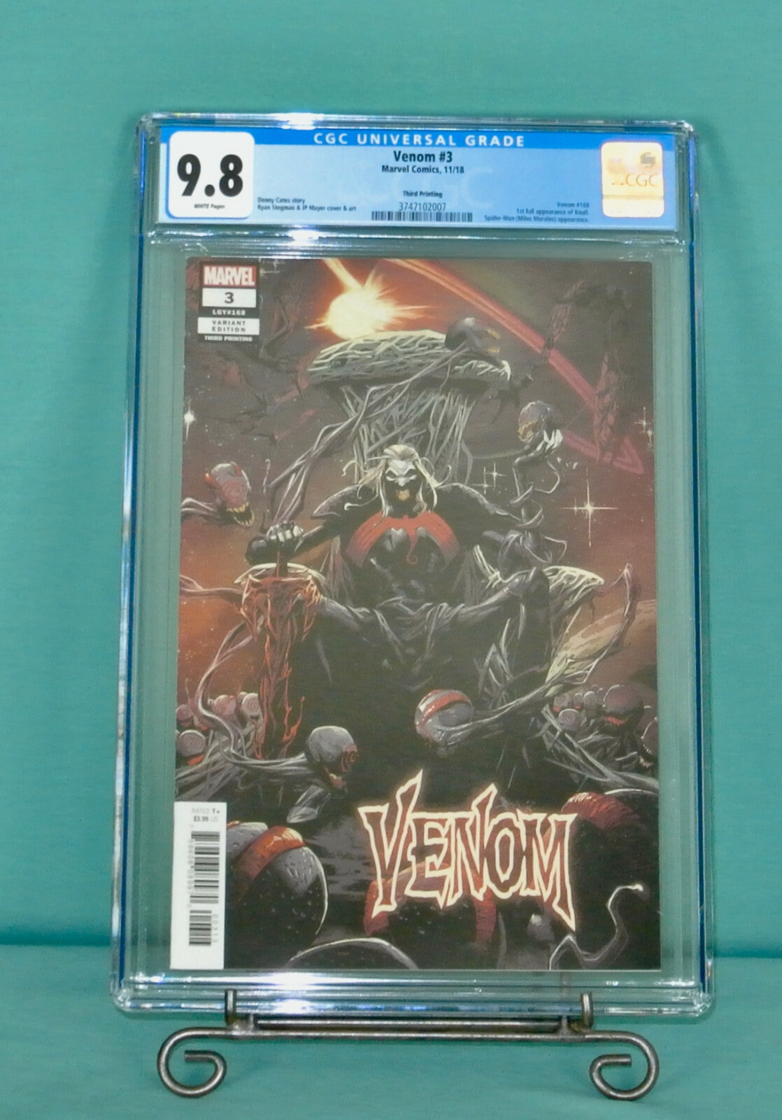 洋書 Venom #3 3rd Printing CGC 9.8 Venom #3 CGC 9.8 2018 3rd Print SS Donny Cates Ryan Stegman