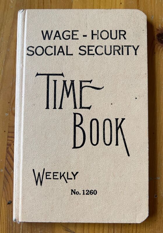 B&P Borum & Pease Time Book Wage Hour Social Security Ledger Payroll 1260