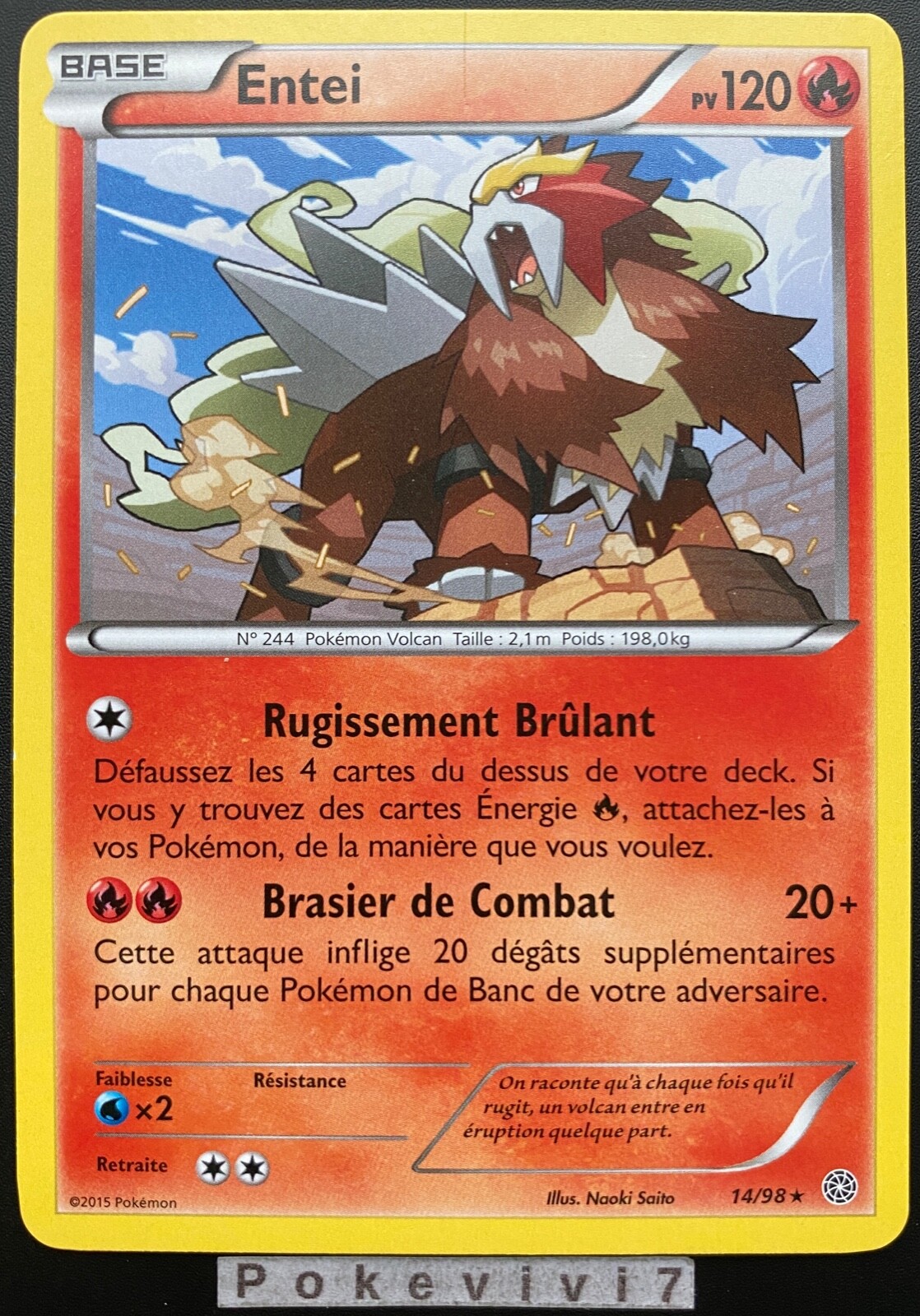 Carte Pokemon ENTEI 14/98 Rare XY7 ORIGINES ANTIQUES FR | eBay