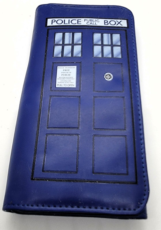 Doctor Who Tardis Wallet Blue Tri Fold Clutch BBC Underground