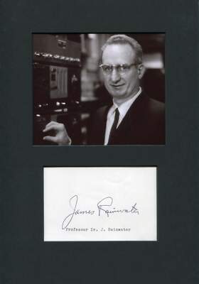 NOBEL PRIZE 1975 PHYSICIST James Rainwater autograph, signed card mounted
