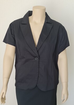 City Chic Ladies Summer Tuxedo Short Sleeve Jacket size 28 Colour Black