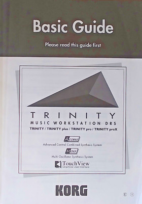KORG Trinity / plus Trinity pro proX Workstation Original Basic Guide Manual # 1