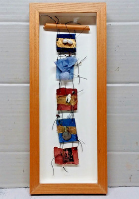 Original Shadow Box Art Handcrafted Mixed Media Inspirations of Life OOAK 15x6