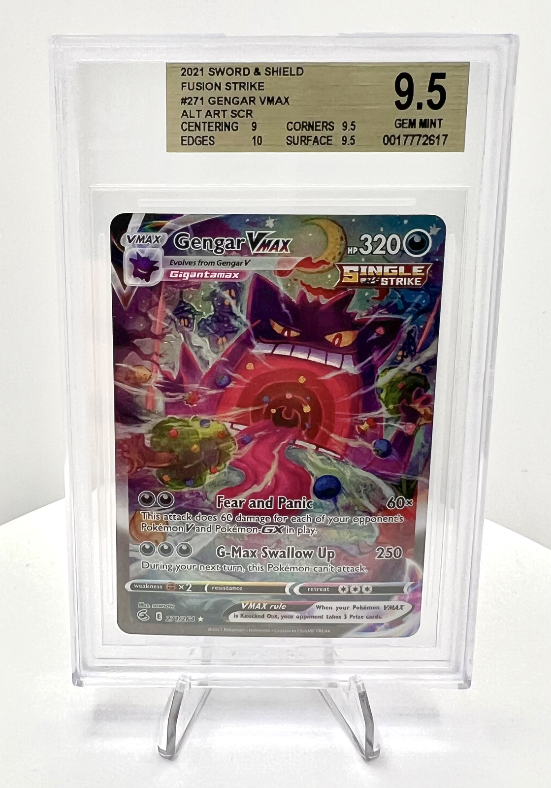 Gengar VMAX 271/264 Alt Art Secret Rare Fusion Strike GEM