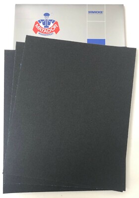 Matador Waterproof Abrasive Wet or Dry Sandpaper 5 Sheets 120 Grit 9"x11" S/C