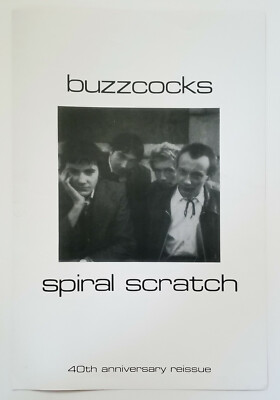 BUZZCOCKS Spiral Scratch/Time's Up 2-Sided 40th Anniversary Promo Poster 11x17