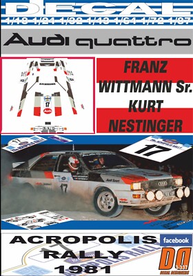 DECAL AUDI QUATTRO FRANZ WITTMANN ACROPOLIS RALLY 1981 DnF (12)