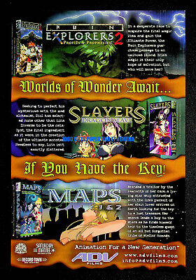Ruin Explorers Slayers Maps ADV  Films 1998  Print Magazine Ad Poster Anime