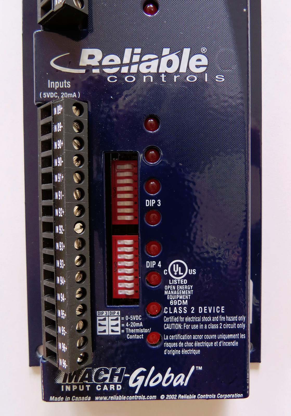 Reliable Controls - MACH-Global™ Input Expansion Card