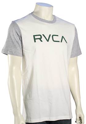 Футболка RVCA Big RVCA — винтажный белый/зеленый — новинка