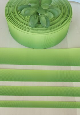 3/8, 5/8, 7/8 & 1.5'' (1 YD) Green Grosgrain Ribbon Grinch Christmas Hair Bow