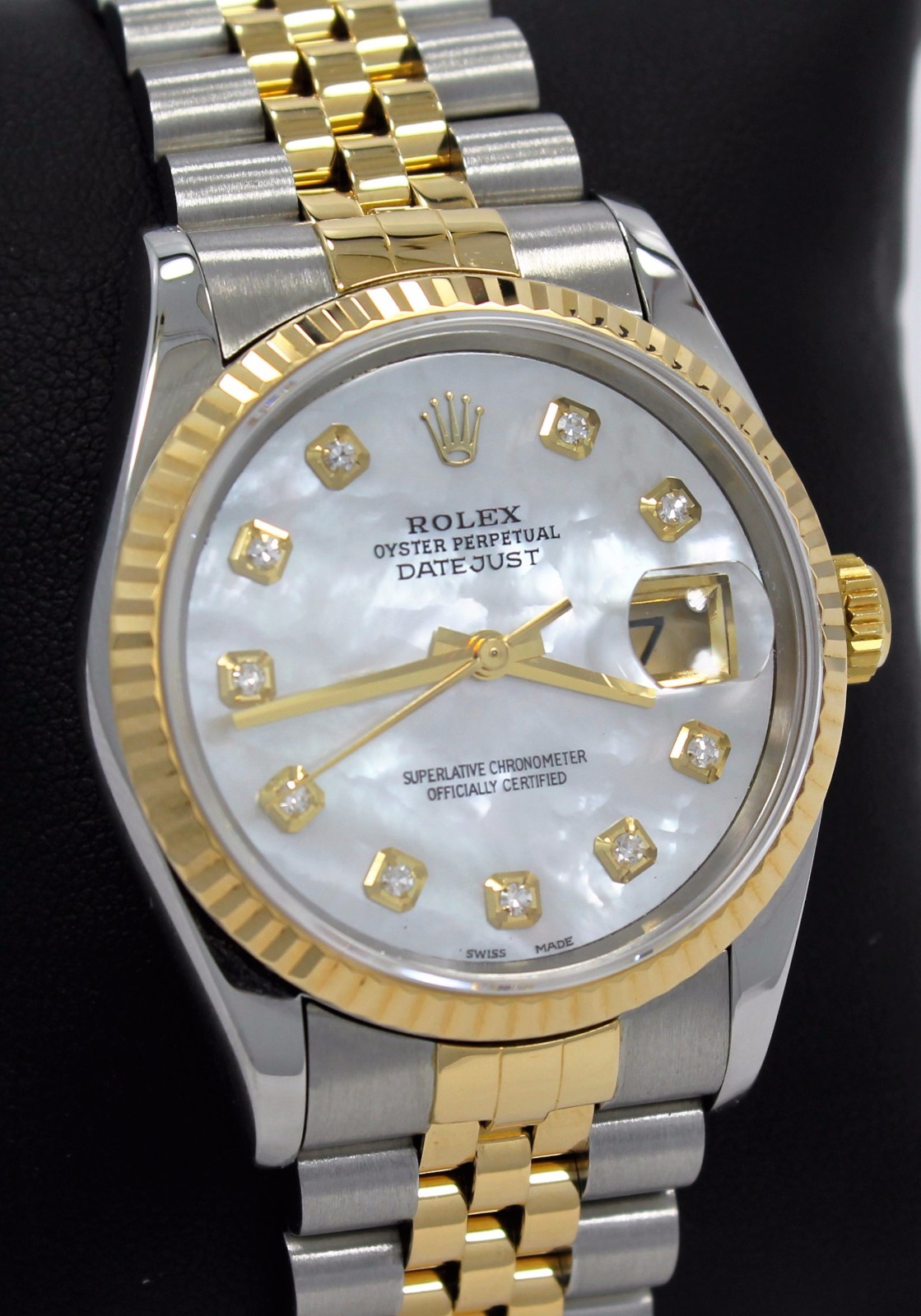 Rolex Datejust 16233 Jubilee 18K Yellow Gold & SS MOP