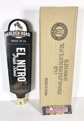 Golden Road El Nitro Irish Stout Beer Tap Handle 9.25  Tall - Brand New In Box!