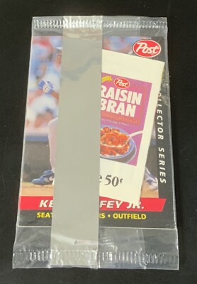 1993 Post Cereal 3-card Sealed Pack, Ken Griffey Jr (front), Barry Bonds (back)