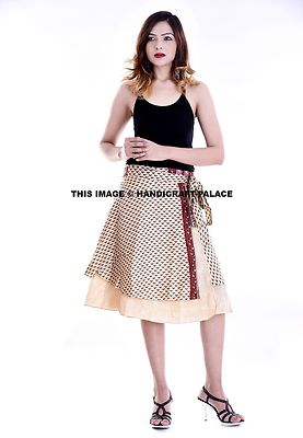 Pre-owned Handmade 30 Pc Wholesale Lot Indian Skirt Women Wrap Around Rapron Silk Skirt Short Skirt In Assorted