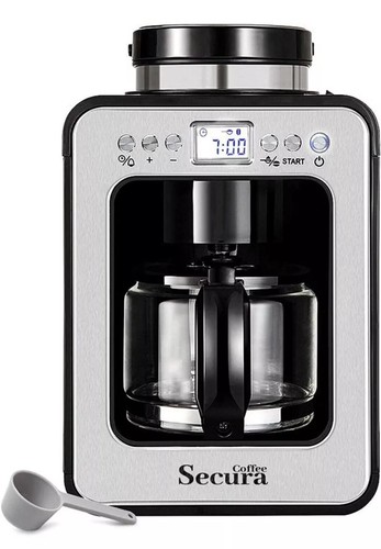 Secura Coffee Maker with Grinder, Programmable Grind and Brew Coffee