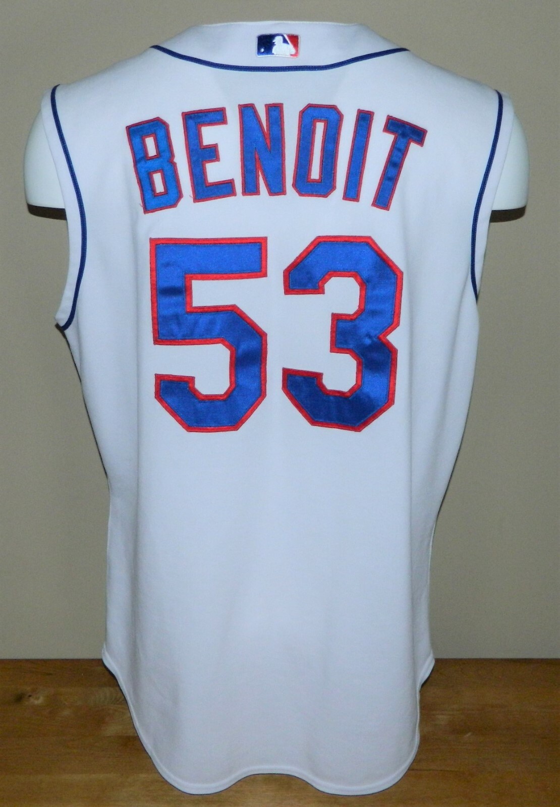 2004 Joaquin Benoit (Set 1) Game Worn Texas Rangers Home Vest Jersey #53