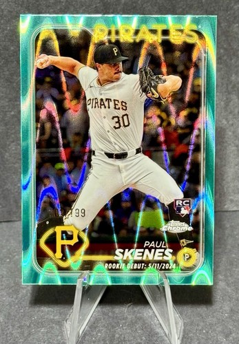 Paul Skenes RC 2024 Topps Chrome Update Aqua RayWave /199
