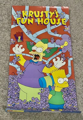 KRUSTY'S FUN HOUSE POSTER - Super Nintendo SNES, Nintendo Power, The Simpsons
