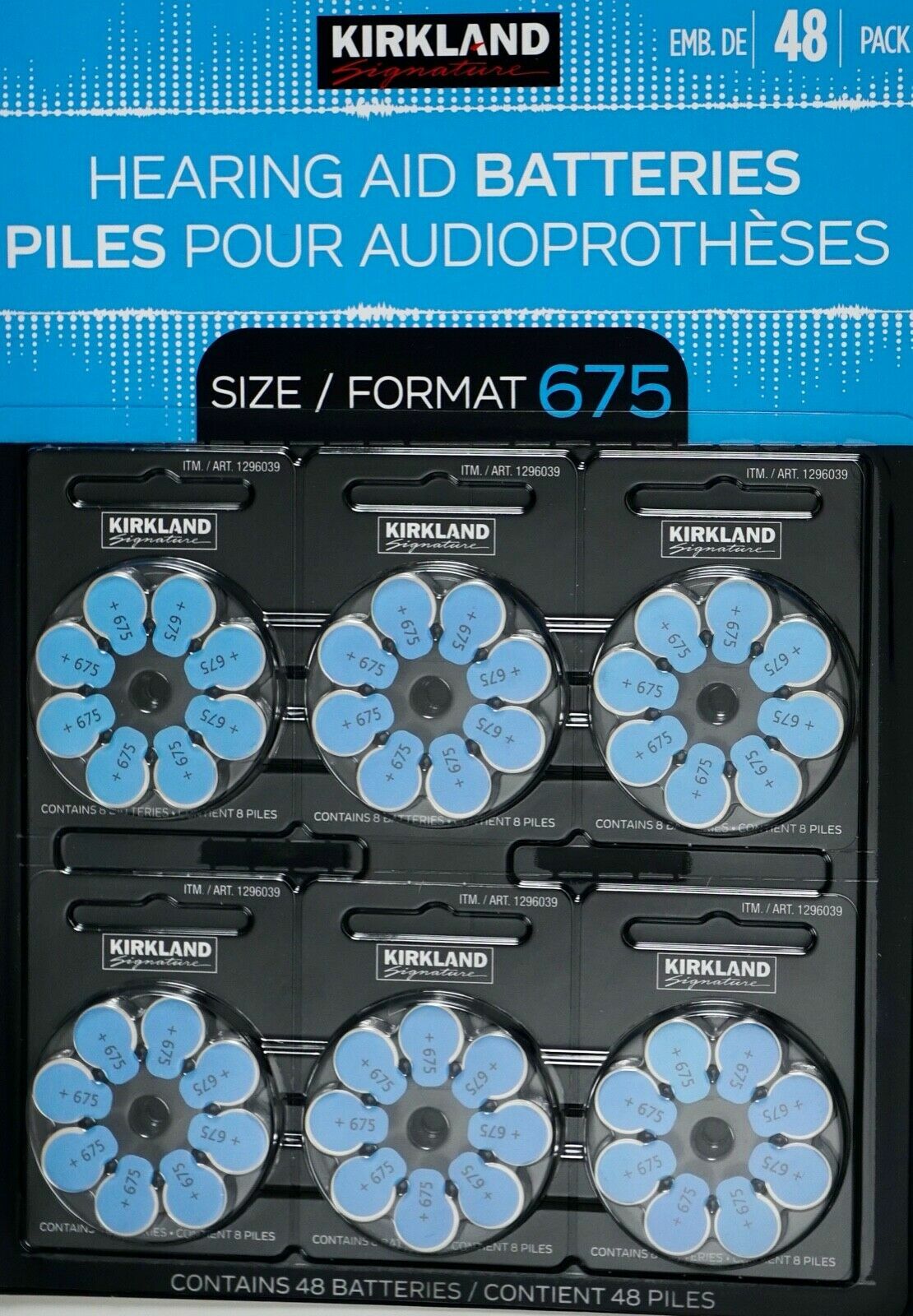 Kirkland Signature Hearing Aid Batteries 48 Pack Zinc