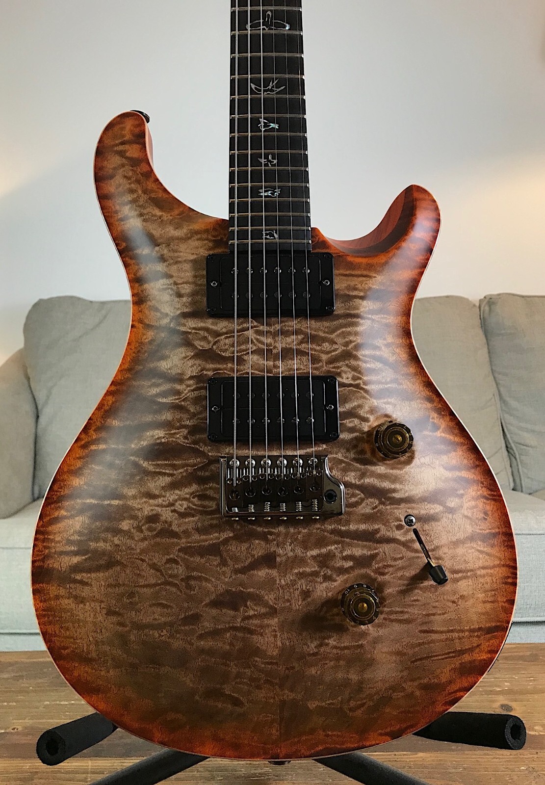 ギター PRS Custom 24 10 top wood library Wood Library Custom 24 Electric Guitar 10-Top - Quilted