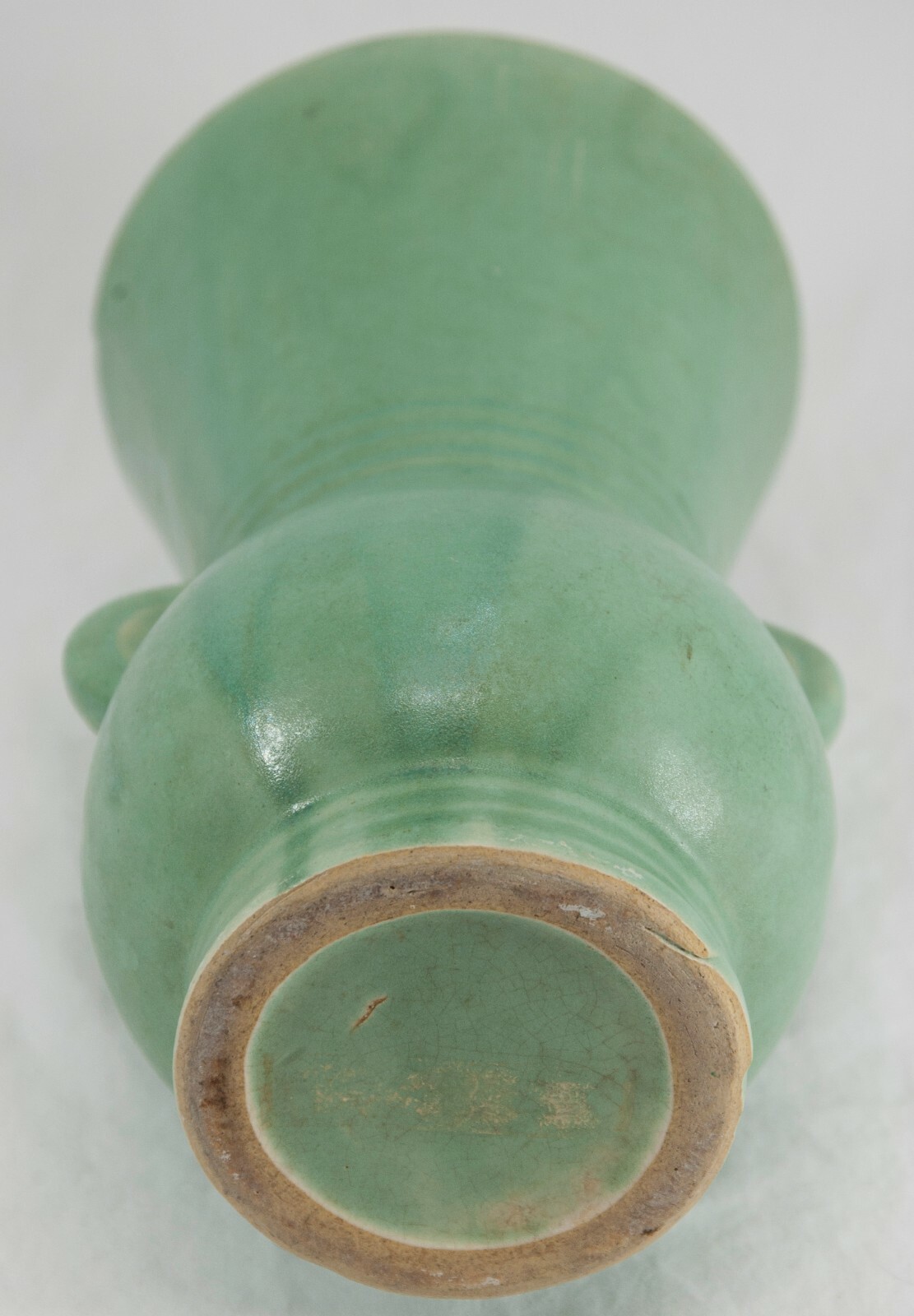 Vintage McCoy Pottery Vase Matte Green Unmarked 8-1/2”