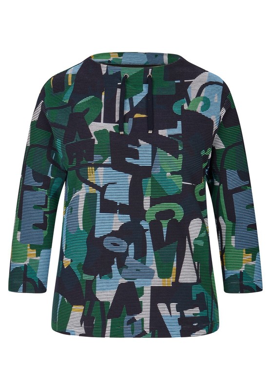 Rabe Langarmshirt Dunkelblau Gemustert  49-122351  Gr.44  Vp 59,99 â¬