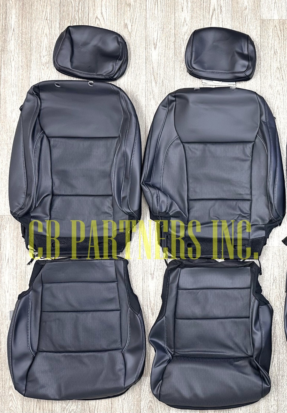 OEM FORD F150 FRONT LEATHER SEAT UPHOLSTERY GRAY PIPING  FIT 2021 2022 2023 2024