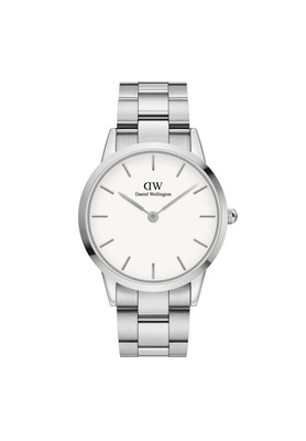 Pre-owned Daniel Wellington Iconic Link 36mm Rose Gold White 381