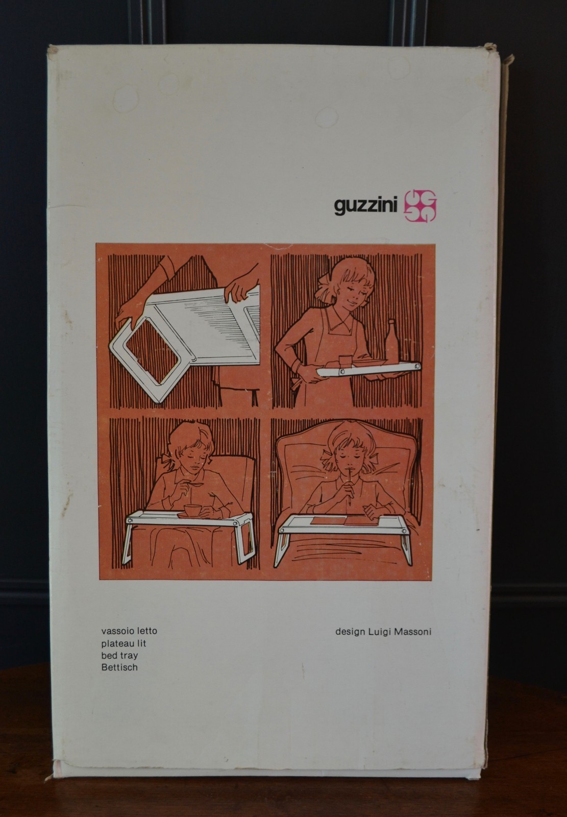 Guzzini Bed Tray Designed by Luigi Massoni in Original Box