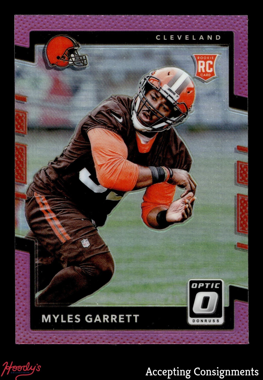 2017 Donruss Optic Pink #106 Myles Garrett ROOKIE RC CLEVELAND BROWNS