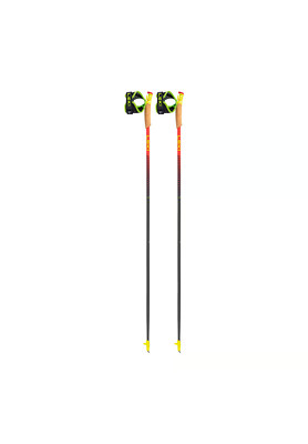 Leki Vertical K - Natural Carbon/Bright Red - Trail Running Poles - 120 cm