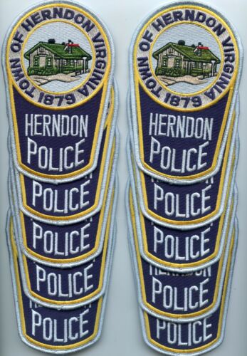 HERNDON VIRGINIA Patch Lot Trade Stock 10 Police Patches POLICE PATCH