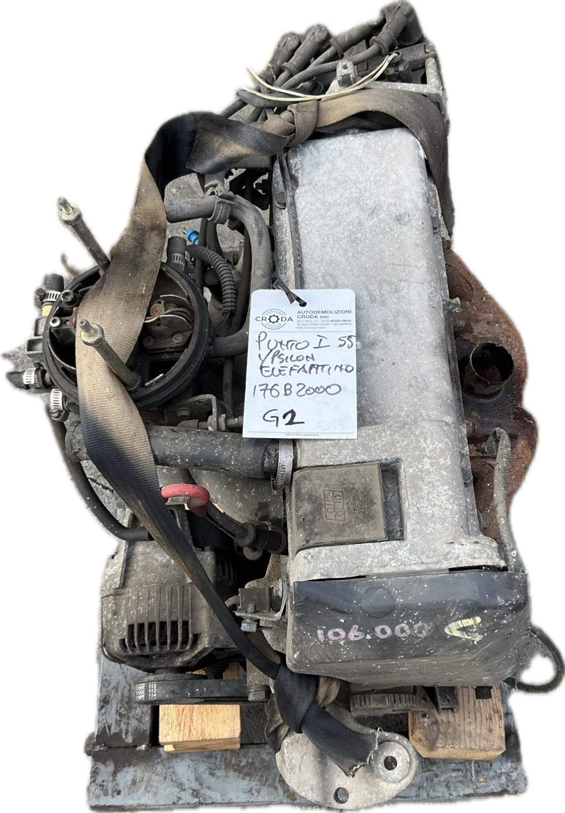 Motore fiat punto 1 serie 1.1 benzina tappo incastro motore 176b2000 120.000km