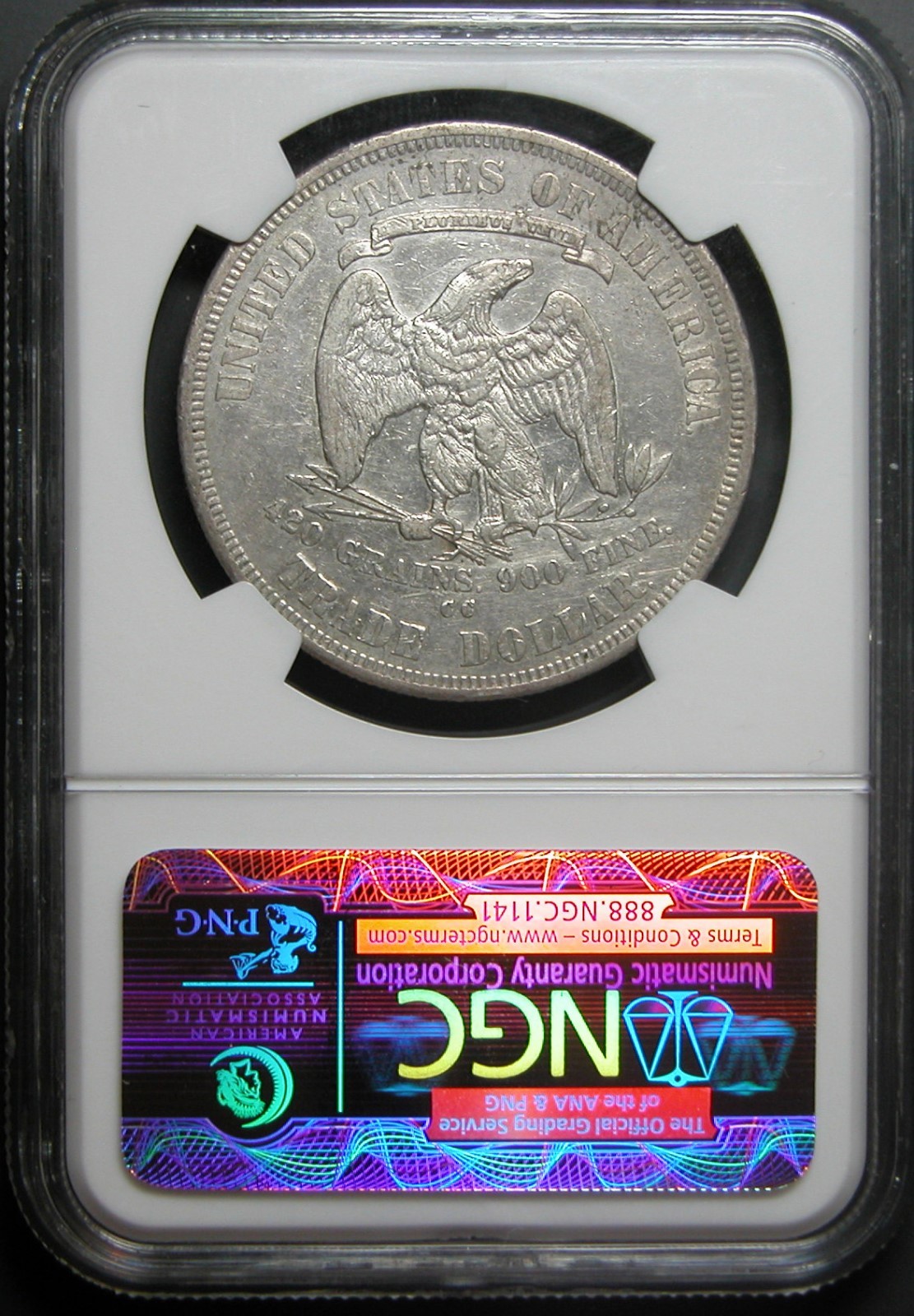 1877-CC Trade Dollar NGC XF Details