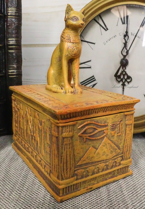 Egyptian Goddess Bastet Cat Eye Of Horus Sandstone Decorative Jewelry