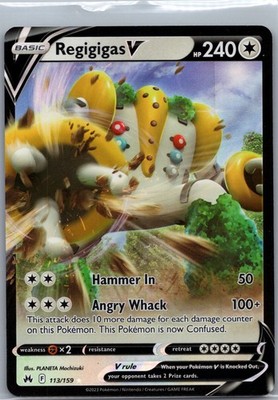 Regigigas V Holo Ultra Rare SWSH: Crown Zenith 113/159 NM