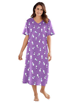 Dreams & Co. Women's Plus Size Long Print Sleepshirt  Nightg