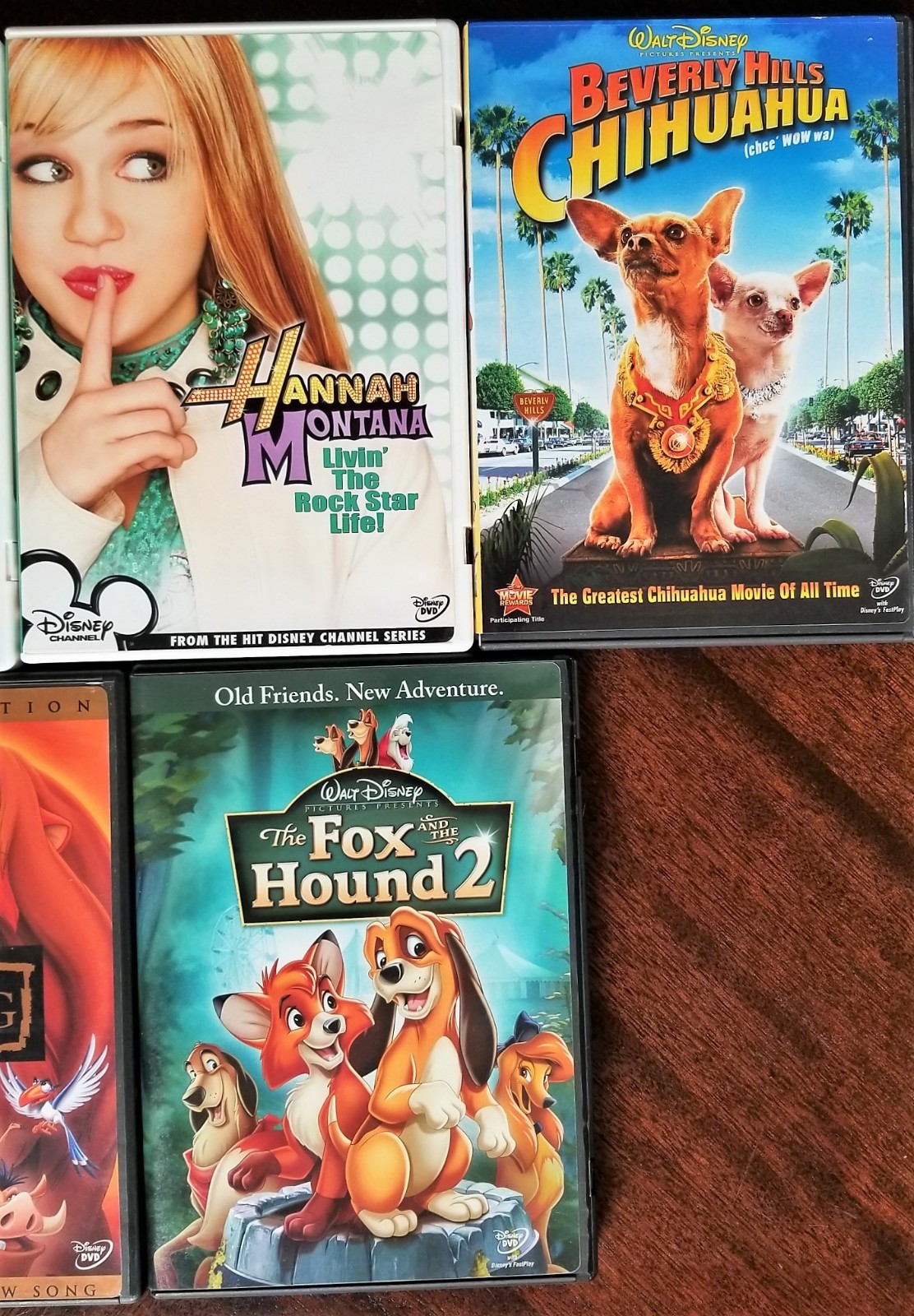 Lot of 7 Children's Disney DVD's 9 Discs Total Lion King Hannah Montana Kronk's