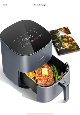 COSORI Air Fryer Compact 5 Qt, Max 450F for Juicy Meat, 9-in-1, Dishwasher Safe