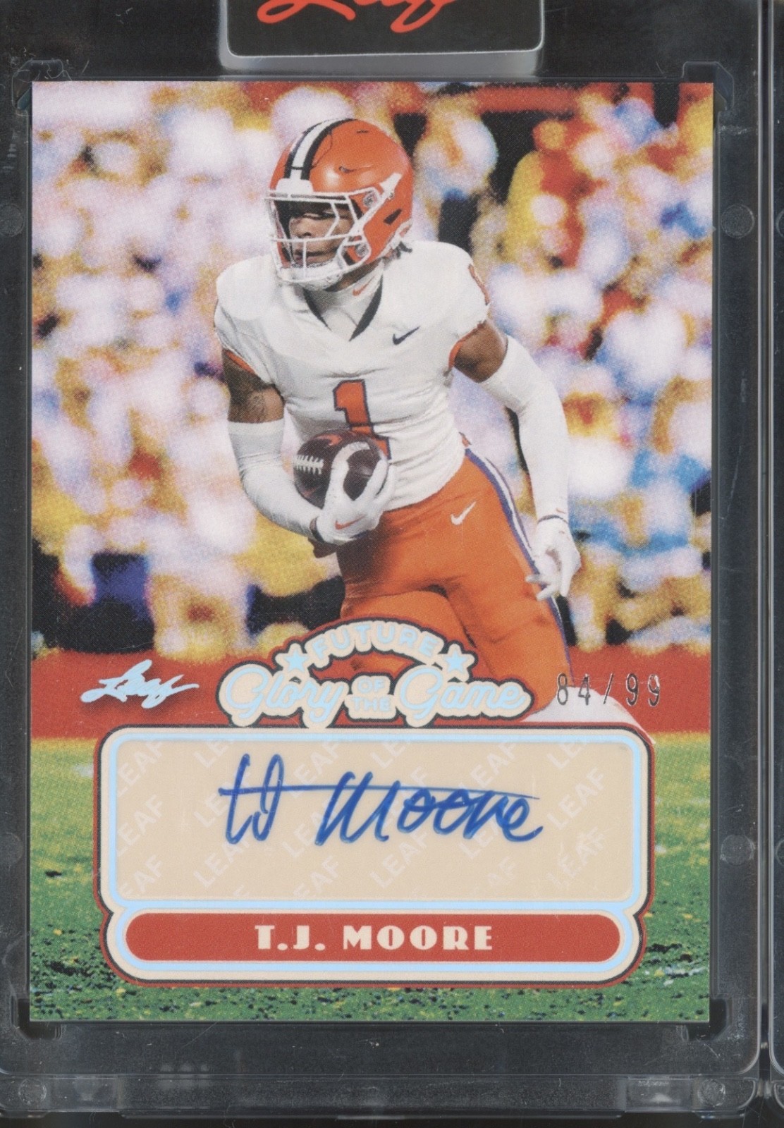 2025 Leaf Future Glory Of The Game Silver T.J. Moore Auto RC Rookie 84/99