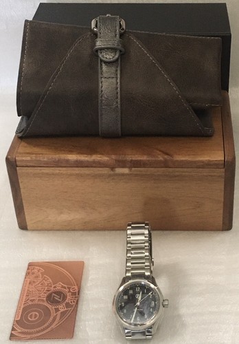 Pre-owned Zelos Horizons 200m Field Steel Ss Granite 39mm Watch - Dealer & Warranty