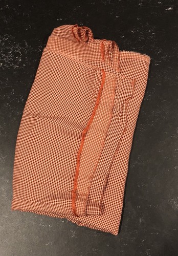 Vintage Cold Rayon Fabric Orange Black Dot Print 3+ Yard Drape Dress Halloween